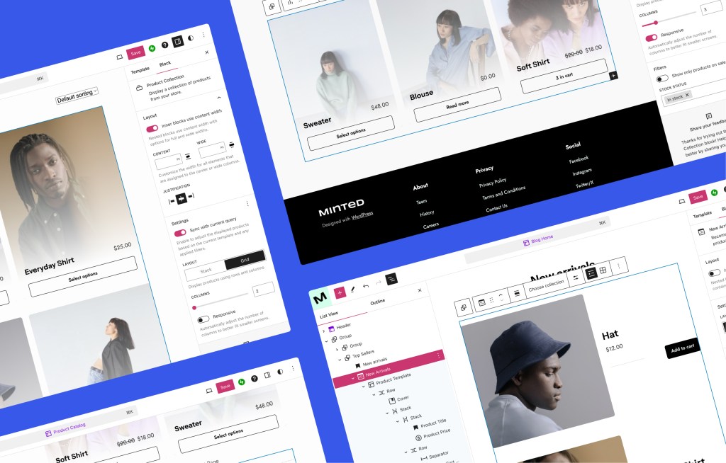 product collection block editor view